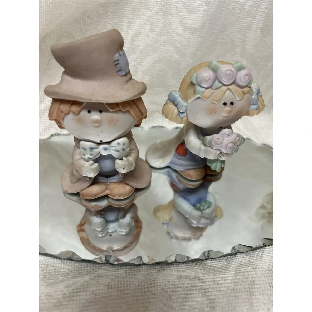 Bumpkins Bisque Porcelain Bride & Groom Figurines‎ Fabrizio George Cake Toppers